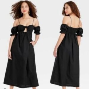 A New Day Sleeveless Tie Front Dress